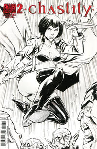 Cover Thumbnail for Chastity (Dynamite Entertainment, 2014 series) #2 [Incentive Tim Seeley Black and White Variant]