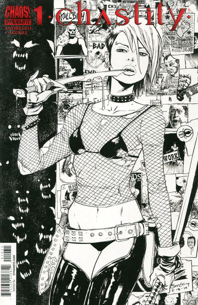 Cover for Chastity (Dynamite Entertainment, 2014 series) #1 [Incentive Tim Seeley Black and White Variant]