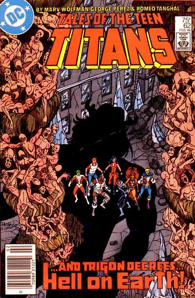 Cover for Tales of the Teen Titans (DC, 1984 series) #62 [Newsstand]