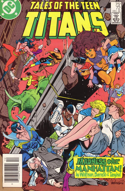 Cover for Tales of the Teen Titans (DC, 1984 series) #72 [Newsstand]