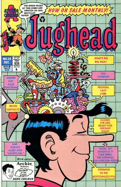 Cover for Jughead (Archie, 1987 series) #28 [Direct]