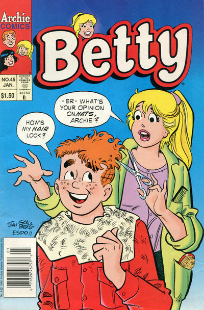 Cover for Betty (Archie, 1992 series) #45 [Newsstand]