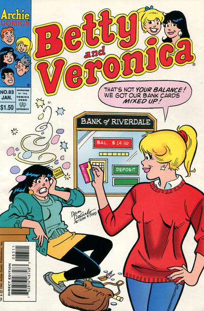 Cover for Betty and Veronica (Archie, 1987 series) #83 [Direct Edition]