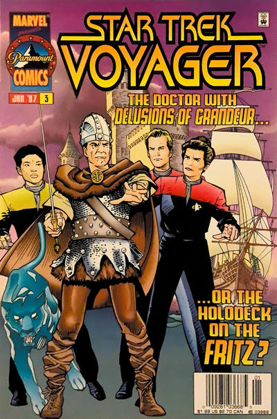 Cover for Star Trek: Voyager (Marvel, 1996 series) #3 [Newsstand]