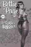 Cover Thumbnail for Bettie Page and the Curse of the Banshee (2021 series) #2 [Black and White Cover Joseph Michael Linsner]