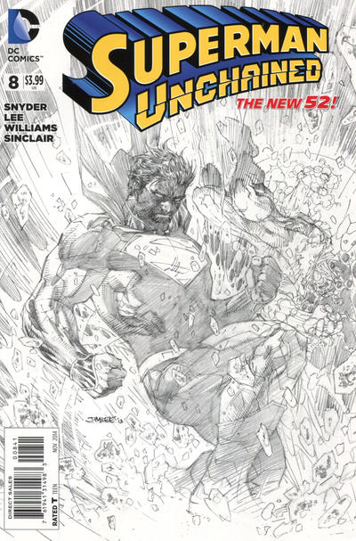 Cover for Superman Unchained (DC, 2013 series) #8 [Jim Lee Sketch Cover]