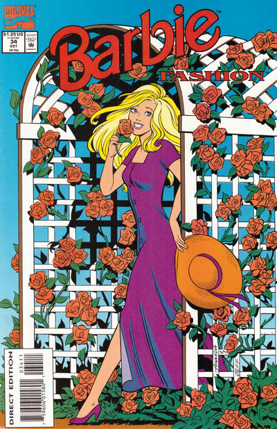 Cover for Barbie Fashion (Marvel, 1991 series) #34 [Direct Edition]
