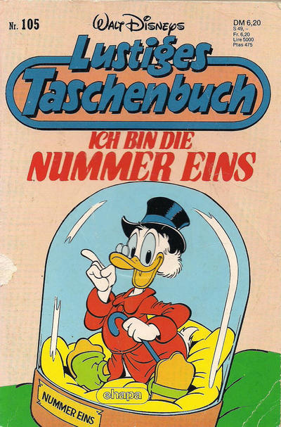 Cover for Lustiges Taschenbuch (Egmont Ehapa, 1967 series) #105 - Ich bin die Nummer eins [6,20 DM]
