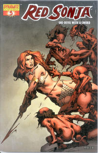 Cover for Red Sonja (Dynamite Entertainment, 2005 series) #5 [Dynamic Forces High End Red Foil - Mel Rubi]