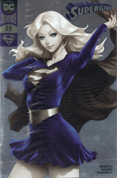 Cover for Supergirl (DC, 2016 series) #23 [DC Boutique Artgerm Gold Foil Cover]