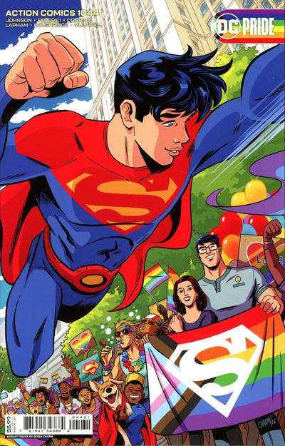Cover for Action Comics (DC, 2011 series) #1044 [Derek Charm DC Pride Cardstock Variant Cover]