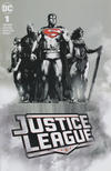 Cover for Justice League (DC, 2018 series) #1 [Forbidden Planet / Jetpack Comics Jock Black and White Cover]