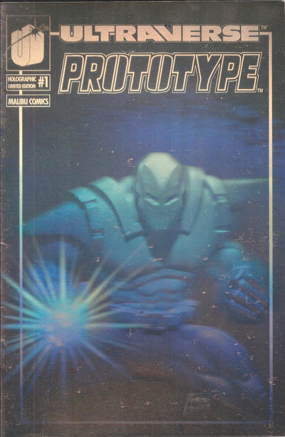 Cover for Prototype (Malibu, 1993 series) #1 [Gold Holographic Limited Edition]