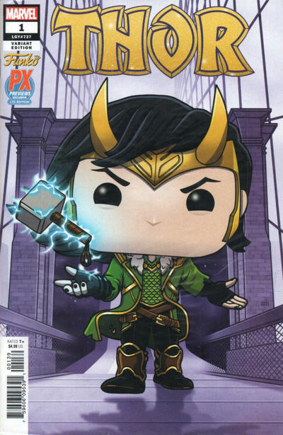 Cover for Thor (Marvel, 2020 series) #1 (727) [PX Previews Funko Exclusive - Matt Hayhurst - Gold Logo]