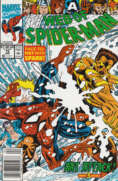 Cover for Web of Spider-Man (Marvel, 1985 series) #75 [Mark Jewelers]