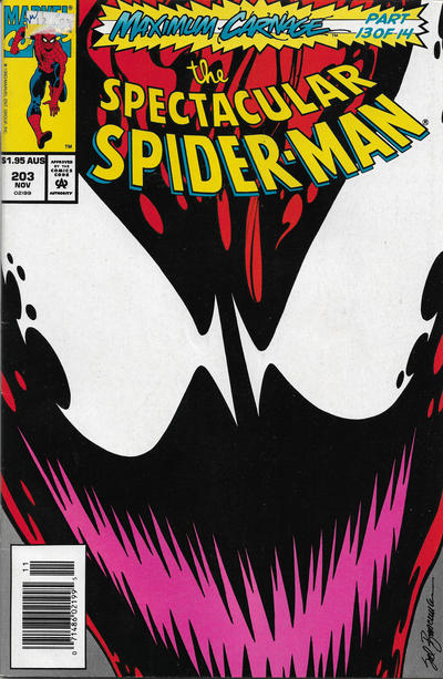 Cover for The Spectacular Spider-Man (Marvel, 1976 series) #203 [Australian]