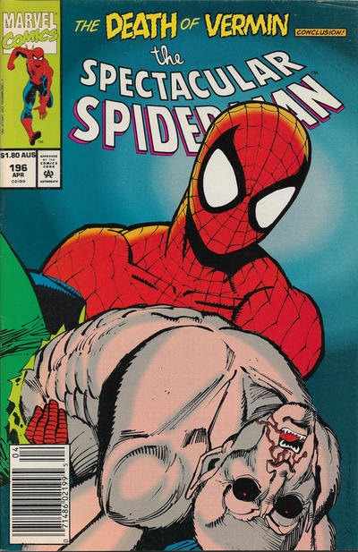 Cover for The Spectacular Spider-Man (Marvel, 1976 series) #196 [Australian]