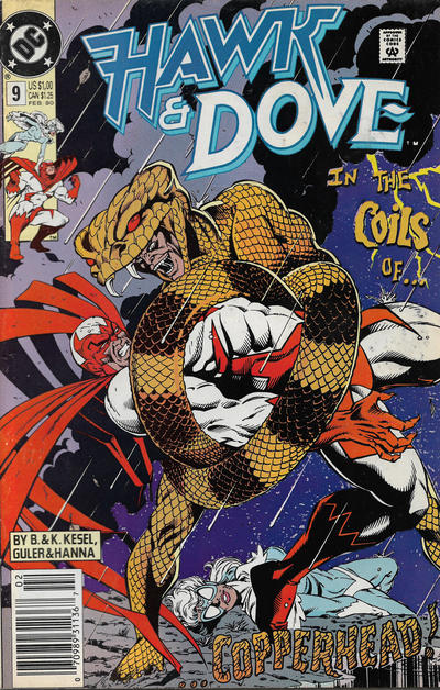 Cover for Hawk and Dove (DC, 1989 series) #9 [Newsstand]