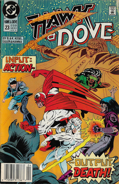 Cover for Hawk and Dove (DC, 1989 series) #23 [Newsstand]