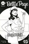 Cover for Bettie Page: Unbound (Dynamite Entertainment, 2019 series) #1 [Cover G Black and White David Williams]