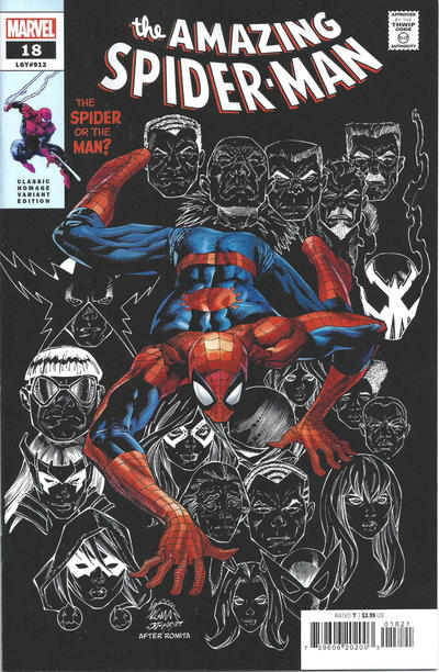 Cover for The Amazing Spider-Man (Marvel, 2022 series) #18 (912) [Classic Homage Variant Edition - Ryan Stegman Cover]