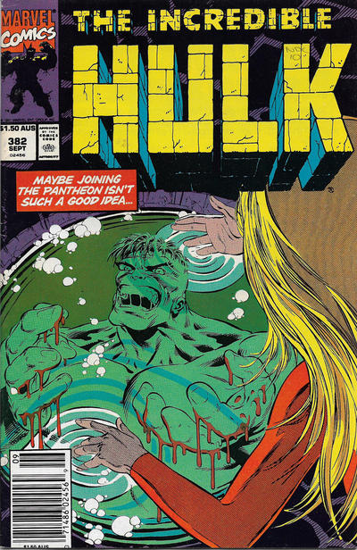 Cover for The Incredible Hulk (Marvel, 1968 series) #382 [Australian]