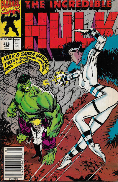 Cover for The Incredible Hulk (Marvel, 1968 series) #386 [Australian]