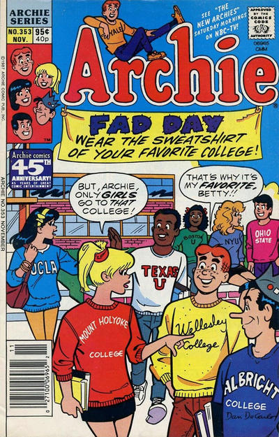 Cover for Archie (Archie, 1959 series) #353 [Canadian and British]