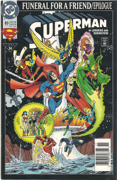 Cover for Superman (DC, 1987 series) #83 [Newsstand]