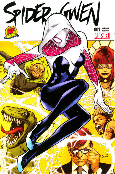 Cover for Spider-Gwen (Marvel, 2015 series) #1 [Dynamic Forces Exclusive Cover [limited series of 3000 copies]]