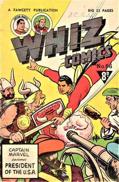 Cover for Whiz Comics (Cleland, 1946 series) #66
