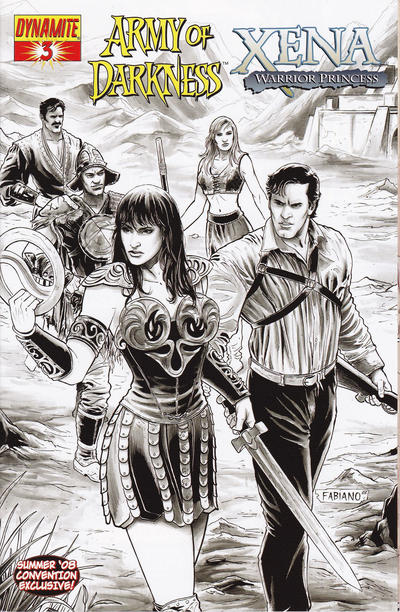 Cover for Army of Darkness vs. Xena: Why Not? (Dynamite Entertainment, 2008 series) #3 [Convention Exclusive Sketch Cover]