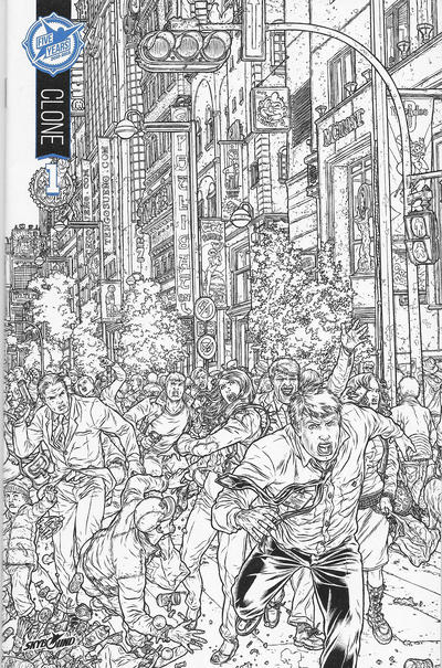 Cover for Clone (Image, 2012 series) #1 [2015 SDCC Exclusive Skybound 5th Anniversary Box Set Black and White - Juan Jose Ryp]