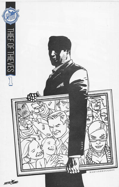 Cover for Thief of Thieves (Image, 2012 series) #1 [2015 SDCC Exclusive Skybound 5th Anniversary Box Set Black and White - Shawn Martinbrough]