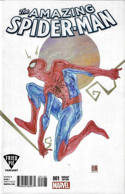 Cover for Amazing Spider-Man (Marvel, 2015 series) #1 [Variant Edition - Fried Pie Exclusive - David Mack Cover]