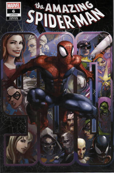 Cover for The Amazing Spider-Man (Marvel, 2022 series) #6 (900) [Variant Edition - Black Flag Comics Exclusive - Clayton Crain Cover]