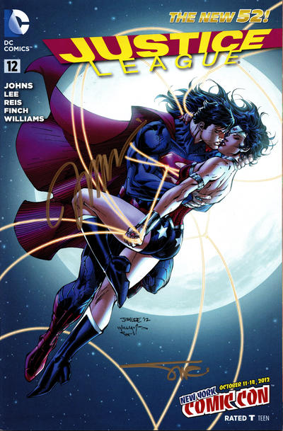 Cover for Justice League (DC, 2011 series) #12 [2012 New York Comic Con Cover]
