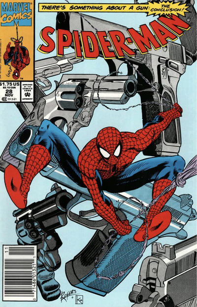 Cover for Spider-Man (Marvel, 1990 series) #28 [Newsstand]