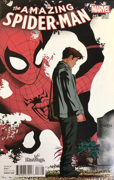 Cover for The Amazing Spider-Man (Marvel, 2014 series) #17 [Variant Edition - Hastings Exclusive - Mike McKone Connecting Cover]