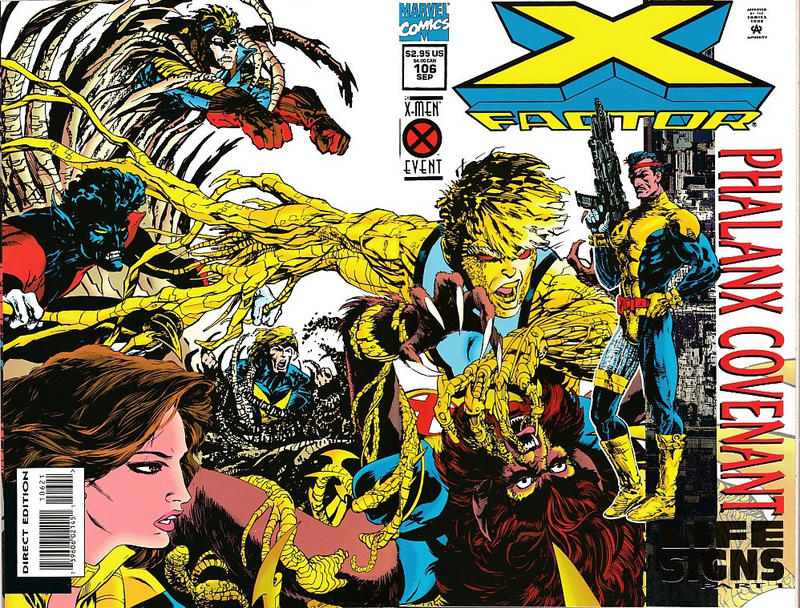 Cover for X-Factor (Marvel, 1986 series) #106 [Newsstand - Deluxe Holo-Foil Cover]