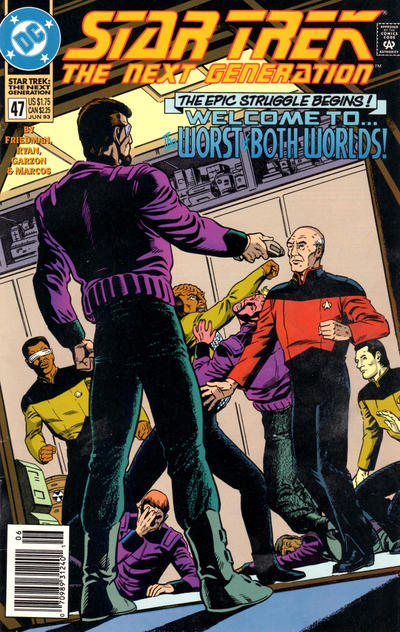 Cover for Star Trek: The Next Generation (DC, 1989 series) #47 [Newsstand]