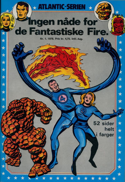 Cover for Atlantic-serien [Fantastiske Fire] (Atlantic Forlag, 1978 series) #1/1978