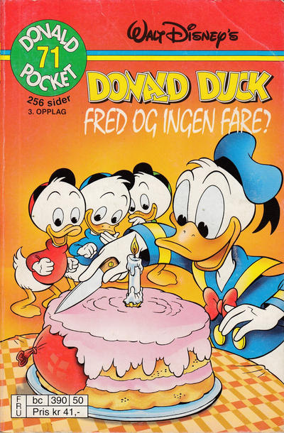 Cover for Donald Pocket (Hjemmet / Egmont, 1968 series) #71 - Donald Duck Fred og ingen fare? [3. opplag bc 390 50]
