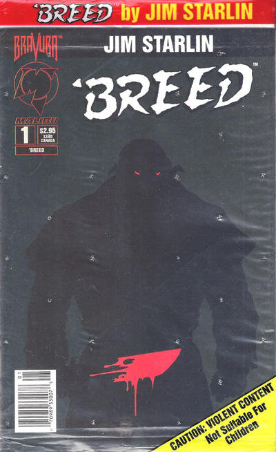 Cover for 'Breed (Malibu, 1994 series) #1 [Newsstand]