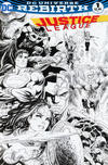 Cover Thumbnail for Justice League (2016 series) #1 [Dynamic Forces Tyler Kirkham Black and White Cover]