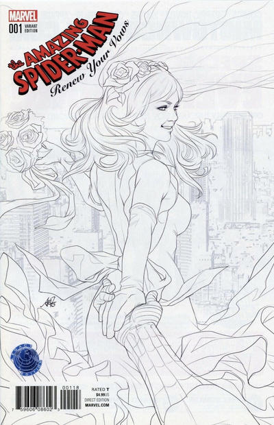 Cover for Amazing Spider-Man: Renew Your Vows (Marvel, 2017 series) #1 [Variant Edition - Legacy Edition Exclusive - Artgerm Sketch Cover]
