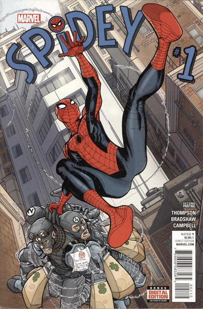 Cover for Spidey (Marvel, 2016 series) #1 [Second Printing]