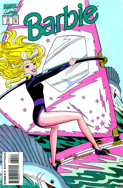 Cover for Barbie (Marvel, 1991 series) #34 [Direct Edition]