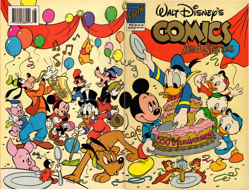 Cover for Walt Disney's Comics and Stories (Disney, 1990 series) #550 [Newsstand]