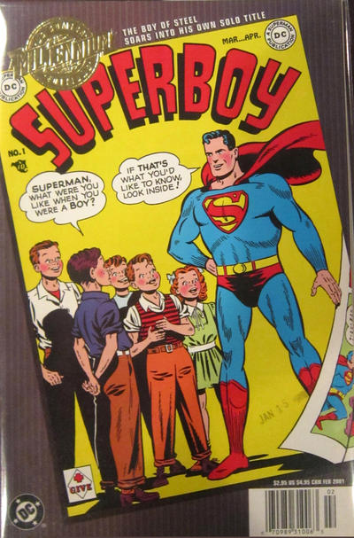 Cover for Millennium Edition: Superboy No. 1 (DC, 2001 series) [Newsstand]